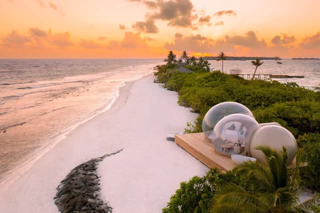 No need to wrap up in these Maldives bubbles at Finolhu Baa Atoll