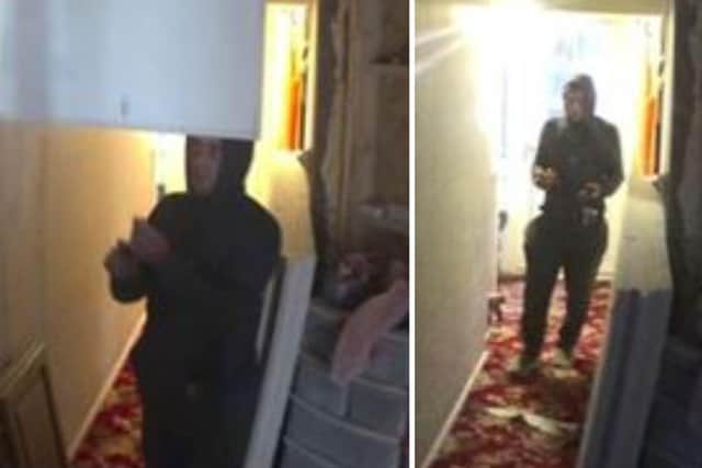 Police want to identify this man spotted inside a Long Buckby property during a theft last month