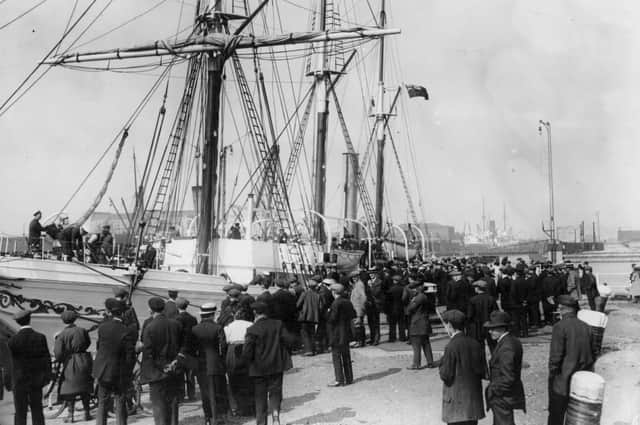 Shackleton's ship, The Endurance, sets sail on its historic voyage