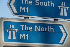 Two lanes are blocked following a crash northbound on the M1 between Milton Keynes and Northampton