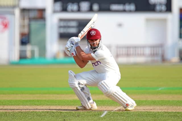 Ricardo Vasconcelos on his way to 44 at Grace Road