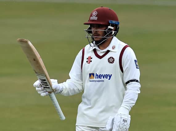 Ricardo Vasconcelos hit an unbeaten half-century on day two at the County Ground