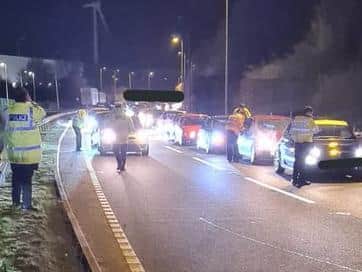 Police tackled 162 drivers during Saturday night's crackdown near Daventry