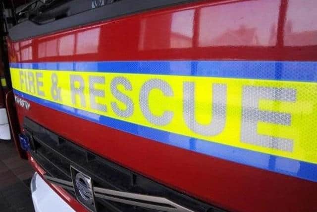 Fire crews are at the scene between Daventry and Banbury