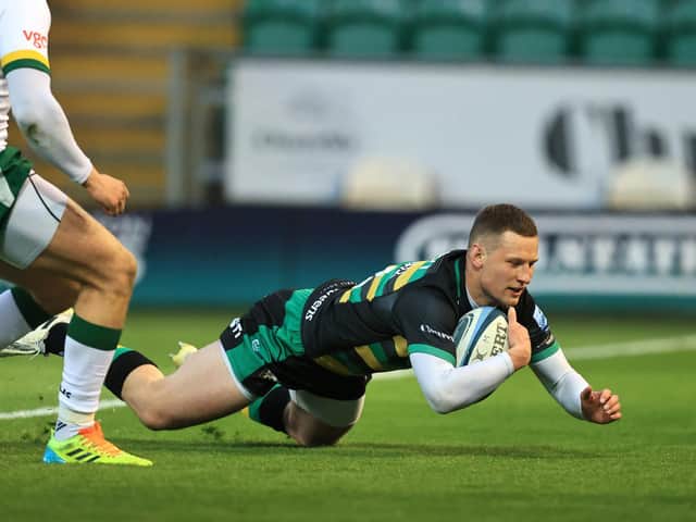 Fraser Dingwall celebrated his 50th Saints appearance with a try against London Irish