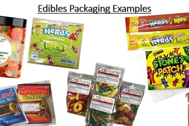 Police are warning parents to look out for THC or CBD on the packaging in their children's sweets. Image: Northamptonshire Police