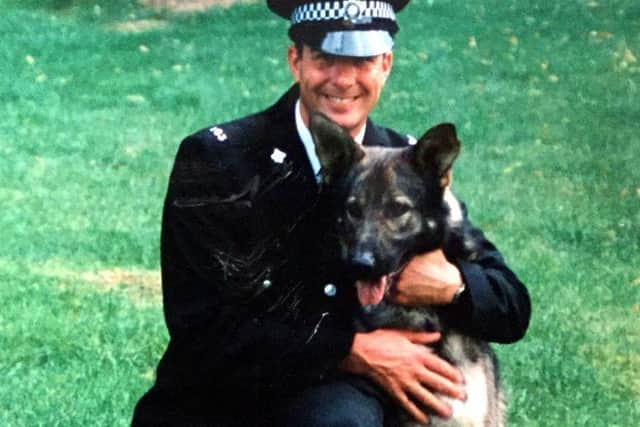 The former PC Bryn who was shot and killed while on duty in 1998 with his handler Ian Churms
