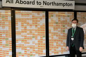 Elliot Badger's huge collection of train tickets is now on display at Castle station.