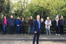 Daventry MP Chris Heaton-Harris at the layby.