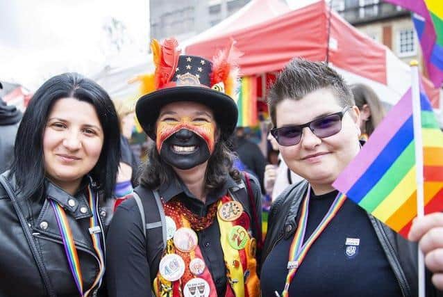 Supporters at Northampton Pride 2019, another celebration of the LGBTQ community