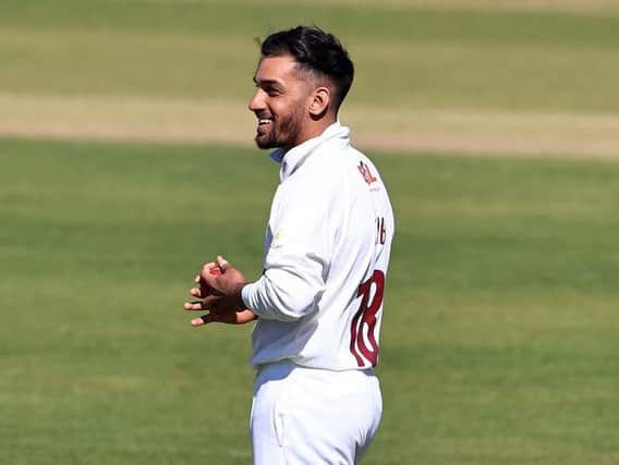 Northants all-rounder Saif Zaib scored his maiden first-class century against Sussex