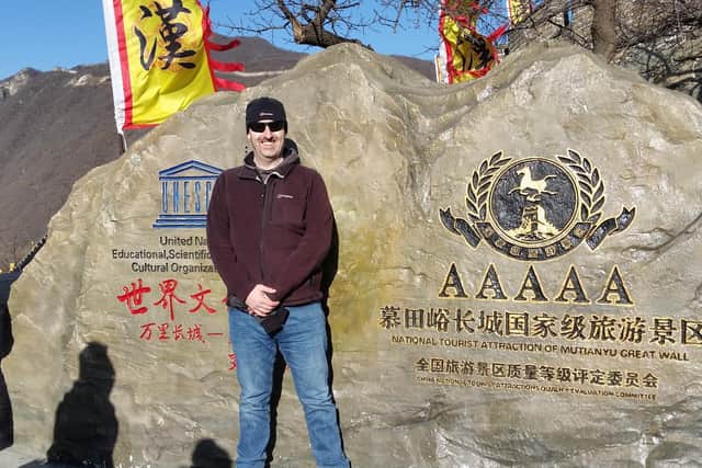 Gregg at the Great Wall of China.