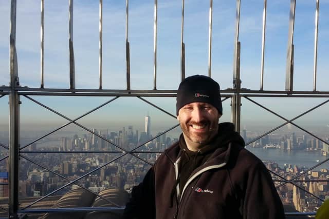 Gregg at the top of the Empire State Building.