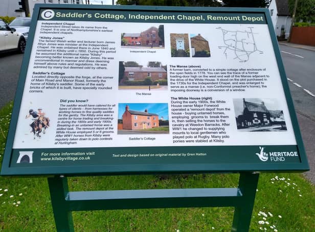 One of the history boards.