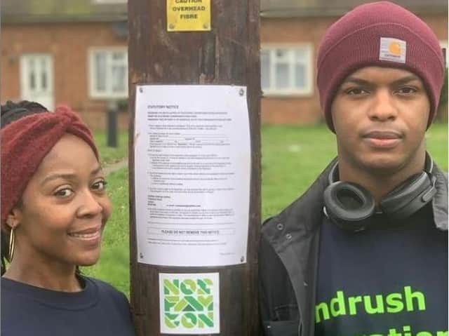 Norfamton's Shereen Ingram and writer Tre Ventour, who are leading the Windrush book project
