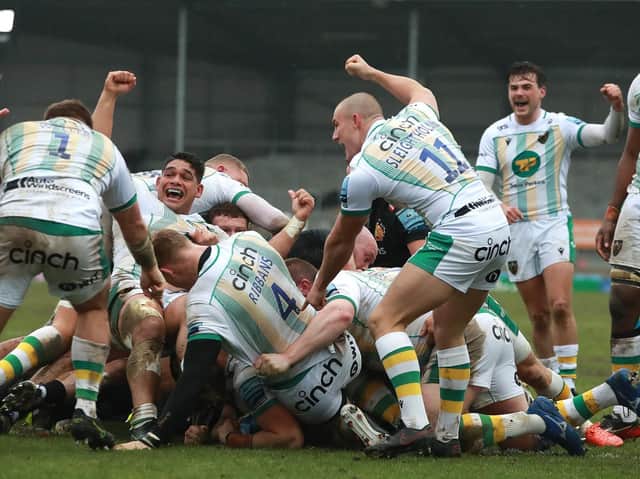 Saints won at Exeter in February
