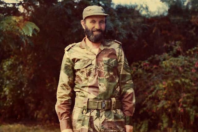 Charlie in his Rhodesian Army uniform in the 1970s.