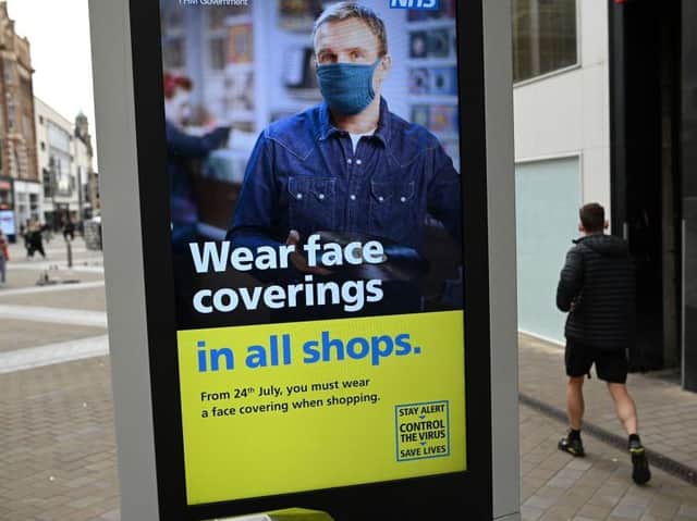Face coverings have been required in all shops since last summer