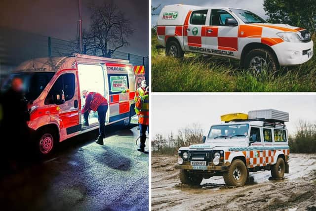The Search and Rescue team operates two 4x4 vehicles and an Incident control unit