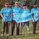 (L-R) Dan Maber, Rich Maber, Matt Avery and Ross Horne played 15 straight hours of golf at Cold Ashby Golf Centre for Parkinson's UK's Par for Parkinson's campaign on June 27, raising more than £1,800