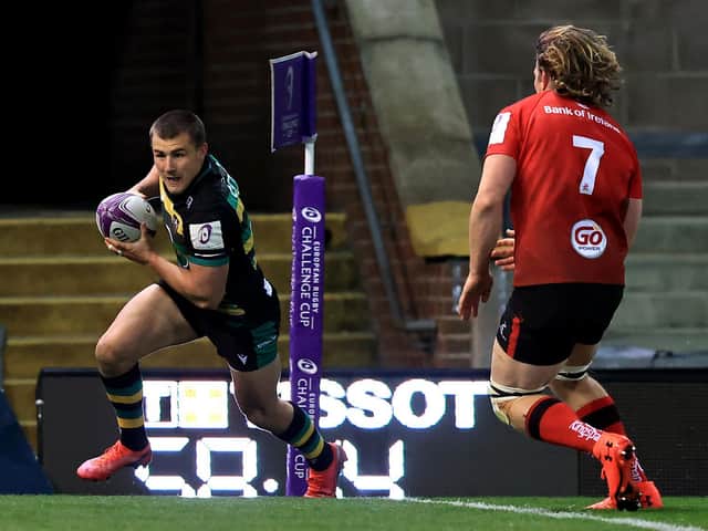 Ollie Sleightholme scored against Ulster back in March but Saints were beaten in the Challenge Cup quarter-final at Franklin's Gardens