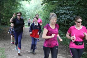 All smiles from Daventry parkrun-goers.