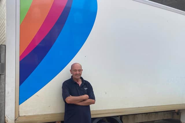 Driver Ian Black with the charity’s furniture van.
