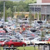Roadworks led to chaotic scenes as traffic queued to get in and out of Rushden Lakes on Saturday