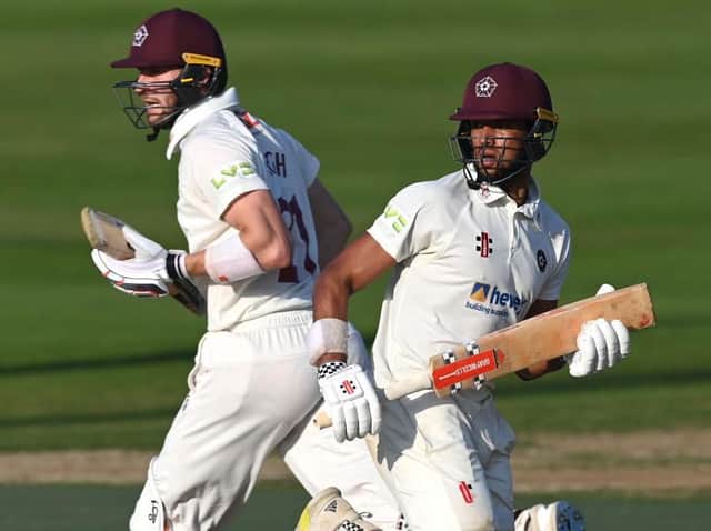 Rob Keogh (left) and Emilio Gay both scored half-centuries in Northants' win over Surrey