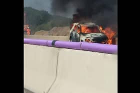M1 car fire.