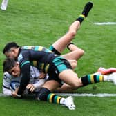 Louis Rees-Zammit scored twice when Gloucester won 31-7 against Saints at Franklin's Gardens back in May