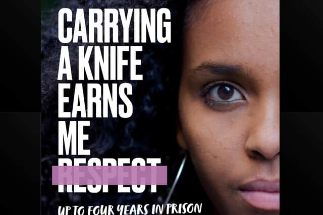Officers are sending out slogans warning of the risks of carrying weapons
