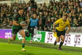 Tom Collins cruised in for a hat-trick against the Barbarians (picture: Kie Fewster)