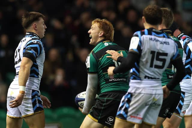 George Hendy scored a key try for Saints against Cardiff (photo by David Rogers/Getty Images)