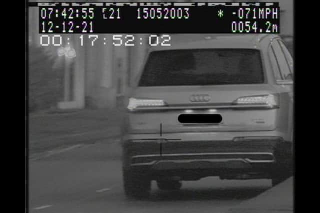 Cameras clocked Godden's Audi speeding at 71mph on Broad Street, Northampton — the limit is 30mph.