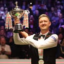 Kyren Wilson will be showing off the Cazoo World Snooker Championship trophy at Barratts Club in Northampton on Tuesday afternoon