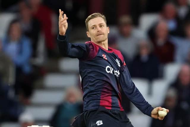 Graeme White in bowling action for the Steelbacks