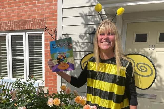 Author Alli Rogers, pictured, will be visiting Northamptonshire schools to do readings of her latest children's picture book - dressed as a bee.