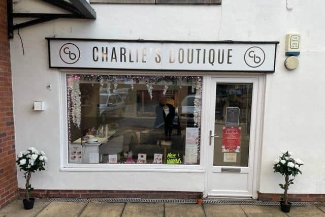 Charlie's Boutique in Saint John's Square, Daventry, pictured.