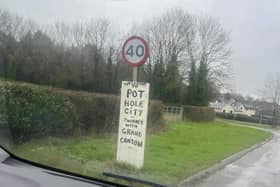 More signs have appeared in Daventry that claim the town should be "twinned with the Grand Canyon" due to the number of potholes on its roads.