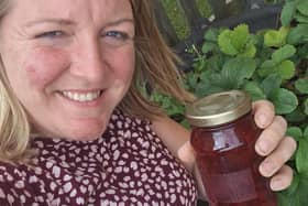 Milly with her delicious jam.