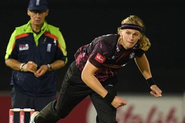 Ollie Sale in action for Somerset