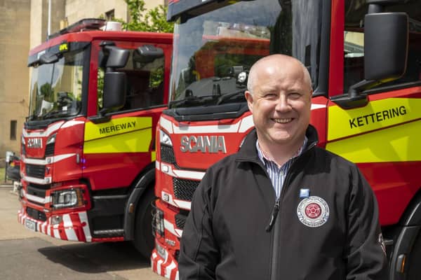 Four new fire appliances are ready to roll at The Mounts, Mereway, Kettering and Moulton stations following a £1.4 million investment by Stephen Mold