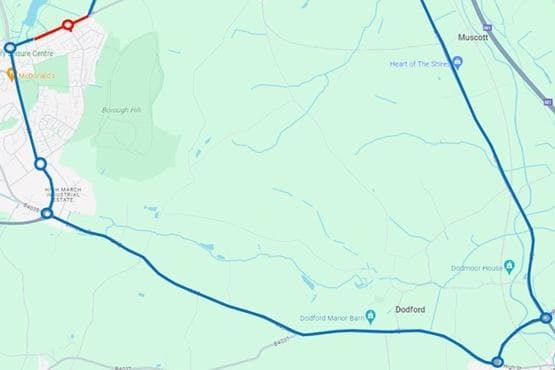 Daveyton Routes/map Busy route through Daventry closed as resurfacing works begins