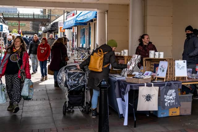 Families flock to the Easter Market in Daventry. Picture: John Barnstable.