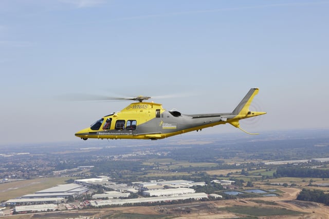 TAAS’s modern AgustaWestland helicopter pictured. The helicopters have a top speed of 185mph and are the fastest civilian helicopters available today.