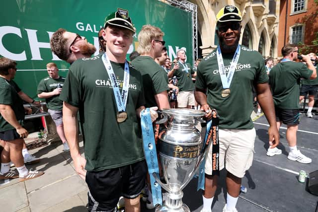 Archie McParland was able to take part in Saints' title parade but had to go to hospital soon after (photo by David Rogers/Getty Images)