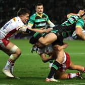 Ollie Sleightholme scored twice for Saints against Harlequins (photo by David Rogers/Getty Images)