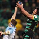 Alex Moon in action against Bayonne during this year's clash at the Gardens (photo by Catherine Ivill/Getty Images)