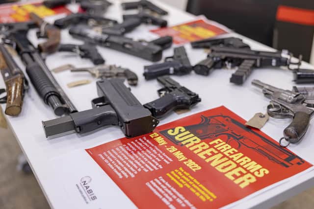 Seven shotguns and an antique muskey were among 25 firearms handed in to Northamptonshire Police during a two-week amnesty